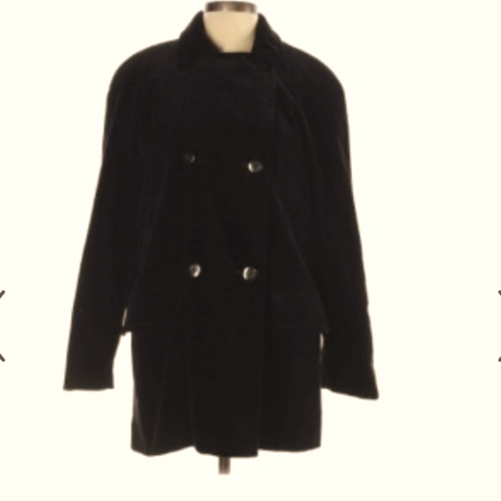 CAbi Women's Velvet Double Breasted Peacoat - Small